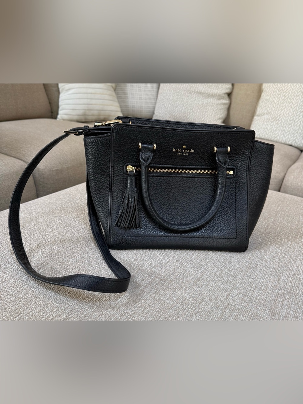 Kate Spade Black Pebbled Leather Purse